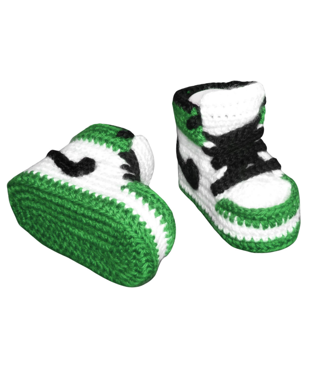 Liebevoll gehäkelte Babyschuhe